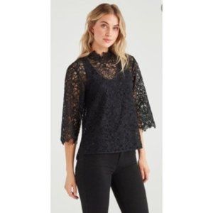 *Sold* 7 FOR ALL MANKIND Lace Scallop Collar Top NWT XS